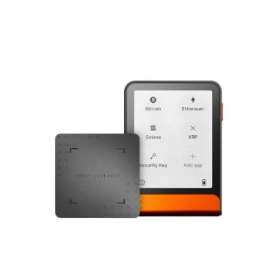 Afbeelding van Ledger Flex Ervaar een cryptowallet met beveiligd E Ink touchscreen (BTC Orange + Recovery Key)