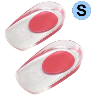Afbeelding van Fako Bijoux® 3D Soft Gel Hielspoor Zooltjes Maat 35 39 Hielbeschermer Gelhak Hiel Inlegzool Cups Inlegzolen S Rood
