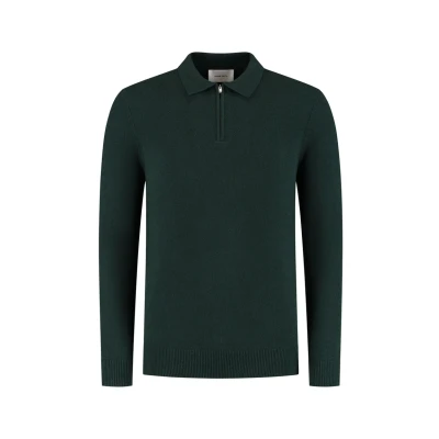 Afbeelding van Regular fit Zip Polo Knitwear Groen L