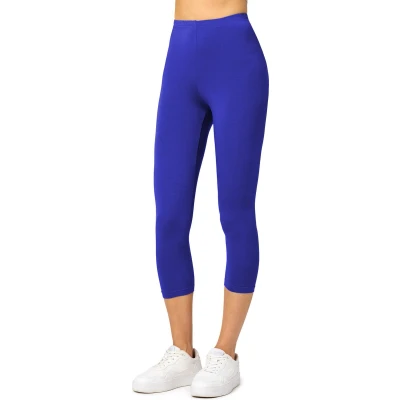 Afbeelding van Merry Style MS MS10 144 LE Dames Capri Leggings Sport Vrijetijdsbroek 3/4 Lengte Viscose Sporbroek Yogabroek Kobalt XXL