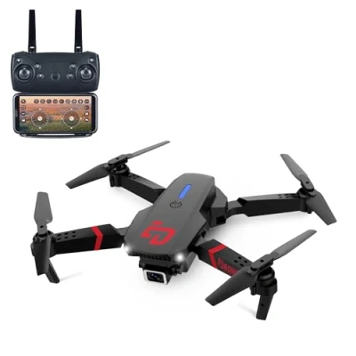 Afbeelding van TURBO CHALLENGE Elite Drone MKX 400318 Vliegend Apparaat Zwart 2 Oplaadbare Batterijen en inbegrepen Plastic Cadeau Verjaardag Lichtgevend Video Vanaf 8 jaar