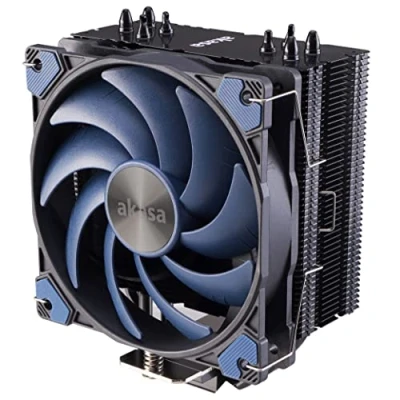 Afbeelding van Akasa Alucia H4 Processor Luchtkoeler 12 cm Zwart, Blauw 1 stuk(s)