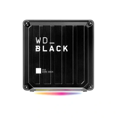 Afbeelding van WD_BLACK D50 Game Dock 0 TB (Thunderbolt 3, 1 Gigabit Ethernet, Audio In/Out, 3x USB A, 2x C, aanpasbare RGB verlichting) Zwart
