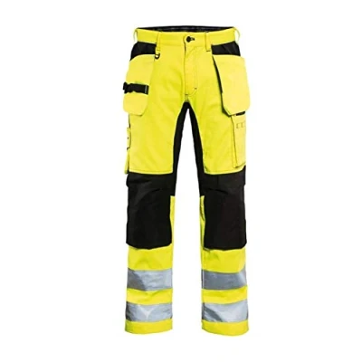 Afbeelding van Blaklader Werkbroek met stretch High Vis 1552 1811 Geel/Marineblauw C52