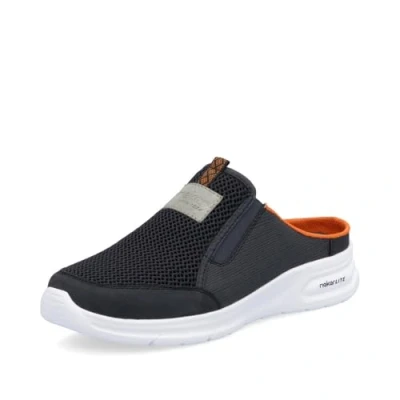 Afbeelding van Rieker Herenslippers B7390, heren slip on, blauw 14, 44 EU