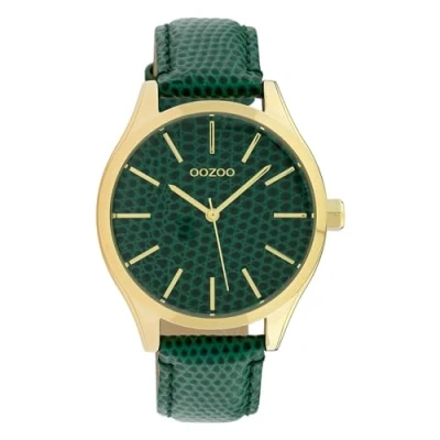 Afbeelding van OOZOO C10432 Horloge Timepiece Collection Dark Green Snake 42 mm