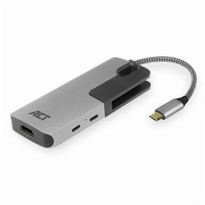 Afbeelding van ACT AC7021 USB C 1 x HDMI 4K 2x A Kaartlezer