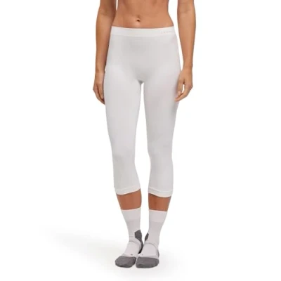 Afbeelding van FALKE Dames baselayer broek Warm 3/4 W TI Functioneel Materiaal Sneldrogend 1 stuk, Wit (White 2860) Nieuw Milieuvriendelijk, L