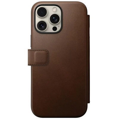 Afbeelding van Nomad Modern Leren Folio iPhone 16 Pro Max Bruin NM01674085