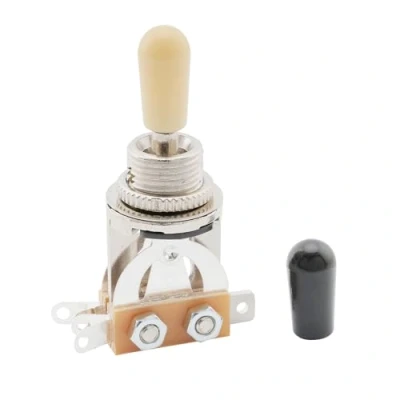 Afbeelding van Musiclily Metrisch Gitaar 3 weg Elementschakelaar Toggle Switch Pickup Selector voor Les Pual SG Elektrische Gitaar, Chroom met Crème knop