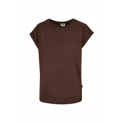 Afbeelding van Urban Classics Extended Shoulder TEE Tshirt basic, Dames, Maat: XXL, Brown