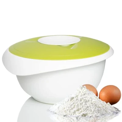 Afbeelding van Westmark Mengkom met tweedelige deksel, 3,5 l, schenktuit, kunststof, wit/appelgroen, 3155227A