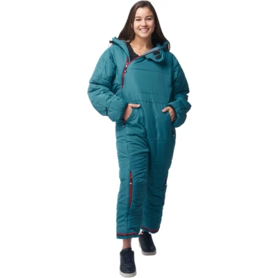 Afbeelding van Selk’bag Original Draagbare Slaapzak Kampeerbenodigdheden Kampeeruitrusting 100% Gerecycled 2 Isolatielagen Groen IJs M