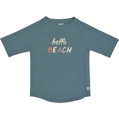 Afbeelding van Lässig Zwemshirt Rashguard Korte Mouw Splash &amp; Fun Hello Beach blue, 19 24 mnd. Maat 92