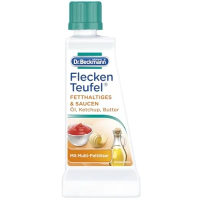 Afbeelding van Dr. Beckmann Fleckenteufel Vethoudend en sauzen, speciale vlekverwijderaar tegen vetvlekken, chocoladevlekken nog veel meer, 50 ml