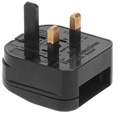 Afbeelding van Maclean MCE71 EU naar UK Plug Netadapter geaarde 5A zekering CE gecertificeerd plat 2 pins BS 5732