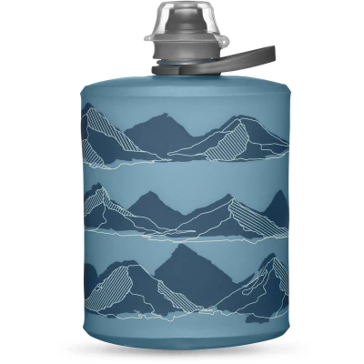 Afbeelding van Hydrapak Stow Moutains (500 ml) Tahoe blauw opvouwbare waterfles ultralichte en reisfles, zachte fles voor skiën, wandelen, fietsen of klimmen