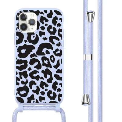 Afbeelding van Apple iPhone 11 Pro Hoesje Siliconen en TPU (zacht) imoshion Softcase/Koordhoesje/Backcover Animal Lila Telefoonhoesje