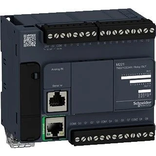 Afbeelding van Schneider electric modicon m221 controller 24 i o voeding 100 240vac in 14 si so tr 4 high sp 2 x 0 10v out 10 rel ethe tm221ce24r