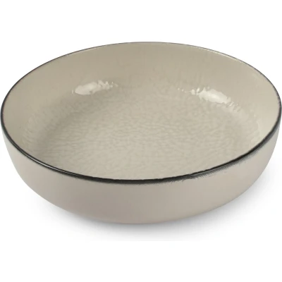 Afbeelding van ONA Diep bord 18.5xH5cm wit Gravel (Set van 6)