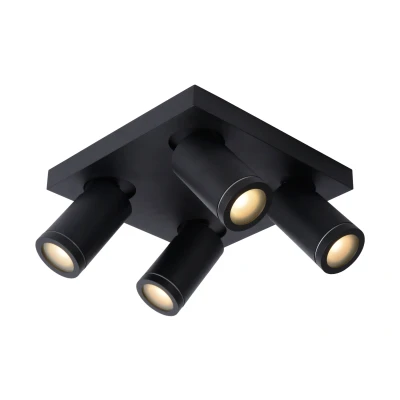Afbeelding van Lucide TAYLOR Plafondspot LED Dim to warm GU10 4x5W IP44 Zwart