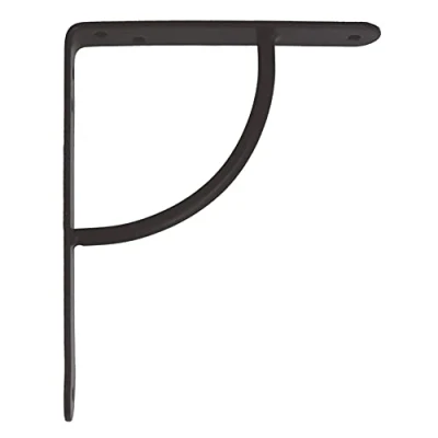 Afbeelding van AMIG Plankdrager/planksteun van metaal gelakt zwart H150 x B125 mm Tot 110 kg Plankdragers