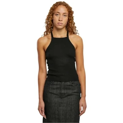 Afbeelding van Urban Classics Damen Crossed BACK Top, Dames, Maat: XS, Black
