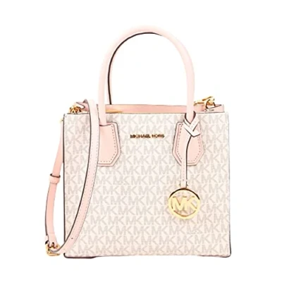 Afbeelding van Michael Kors Mercer Medium Powder Blush PVC Messenger Crossbody Handbag Purse