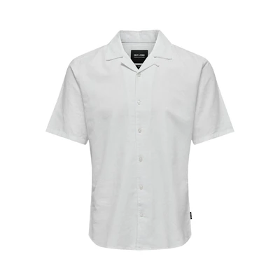 Afbeelding van Only &amp; Sons Kurzarm Overhemd, Heren, Maat: XS, White
