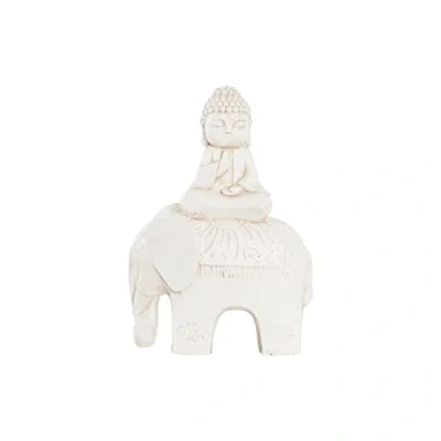 Afbeelding van Decoratieve figuren DKD Home Decor Verouderde afwerking Olifant Wit Orientaals Magnesium (42 x 24...