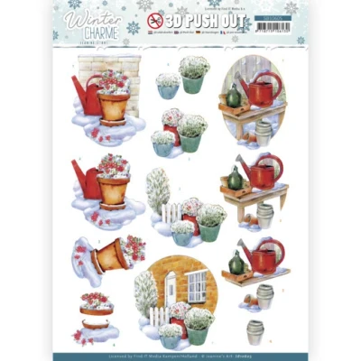 Afbeelding van 3D Push Out Jeanine&#039;s Art Winter Charme Watering Can