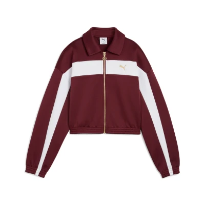 Afbeelding van Puma Relaxed Cropped Jas, Dames, Maat: Small, Ruby shimmer
