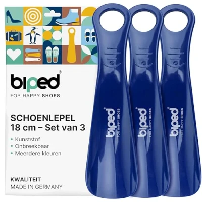 Afbeelding van biped set van 3 schoenlepels kunststof 18 cm schoenlepel Duitse productie z1570nachtblauw)