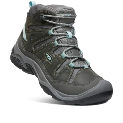 Afbeelding van KEEN Circadia Mid waterdichte wandelschoen voor dames, Staal Grijs Wolk Blauw, 41 EU
