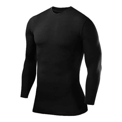 Afbeelding van Compressietop met Lange Mouwen Ronde Hals voor Heren Lime Punch (Groente)