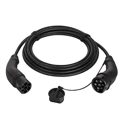 Afbeelding van Harting EVC0101 E auto oplaadkabel type 2, 3 fase, 32 A, 22 kW, 5 m/gecertificeerde kabel, zwart