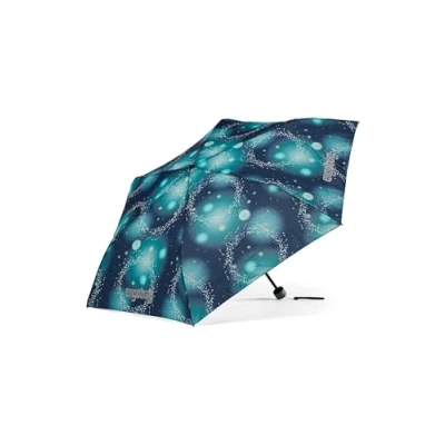 Afbeelding van ergobag Paraplu kinderparaplu voor de schooltas, ultralicht en klein, met tas, reflecterend windbestendig, Ruimtevaarbeer donkerblauw, Eén maat