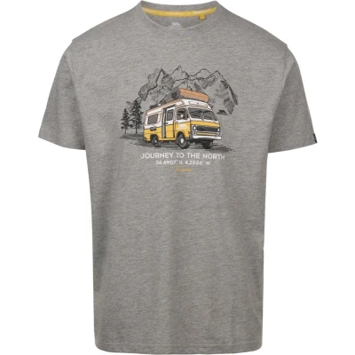 Afbeelding van Trespass T Shirt Tokso Casual Printed Tshirt Grey Marl L
