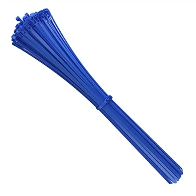 Afbeelding van intervisio Blauwe Hersluitbare Kabelbinders Extra lang 540 mm x 7.6 Herbruikbaar Tie Wraps 540mm Hoge kwaliteit Premium Nylon Losneembaar Blauw 100 stuks