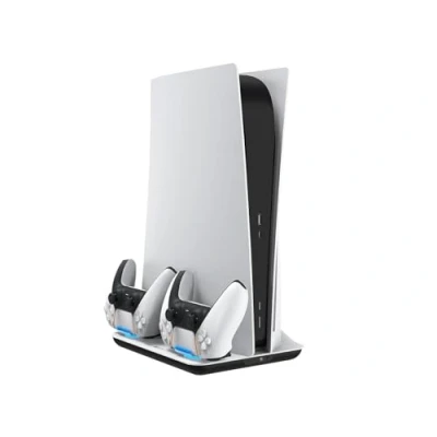 Afbeelding van EgoGear Oplaadstation Geschikt voor PS5 met Koeling Oplader Playstation 5 Controllers USB C