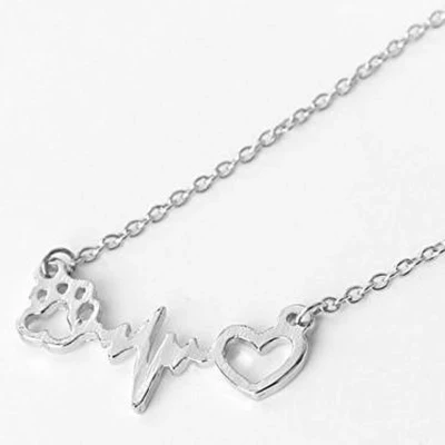 Afbeelding van GoedeDoelen.Shop Ketting Heartbeat Statement Vriendschapsketting Dierenliefde Wellness House