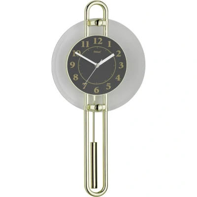 Afbeelding van Mebus 14813 Wandklok Quartz 26 cm x 54.5 Goud Zwart Zilve