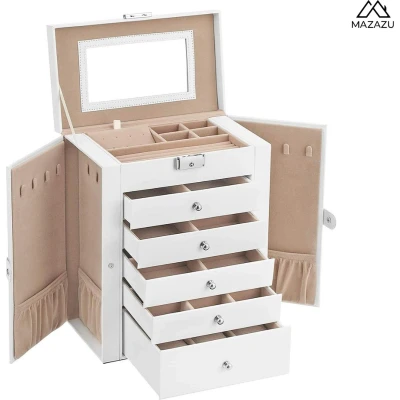 Afbeelding van MIRA Home Sieradendoos Juwelendoos Organizer Sieraden 26x15,5x32