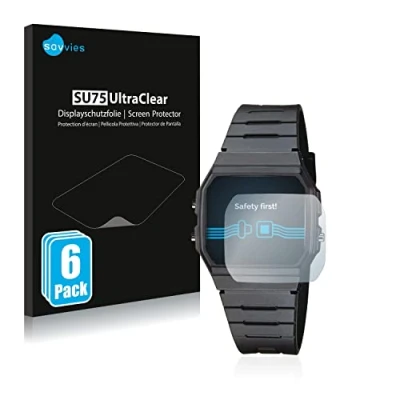 Afbeelding van Savvies (6 Stuks) Schermbeschermer voor Casio Collection Unisex F 91W Screen Protector Ultra Transparant