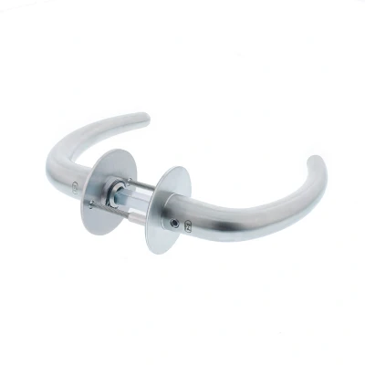 Afbeelding van P+E Deurkruk Sabel op ronde rozet 8mm stift rvs geborsteld