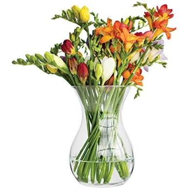 Afbeelding van TREND FOR HOME bloemenvaas, glazen vaas voor bloemen, tafelvaas, decoratieve vaas, transparante van glas, woonkamer, decoratie, hoogte 18 cm, poppy, 1229 ml