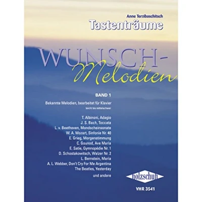 Afbeelding van Wunschmelodien 1: Bekannte Melodien, bearbeitet für Klavier, leicht bis mittelschwer