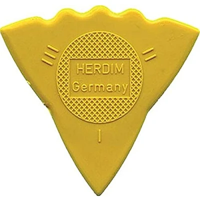 Afbeelding van Herdim Plectrum 3 diktes pak van 12 Kleur: geel, 661102