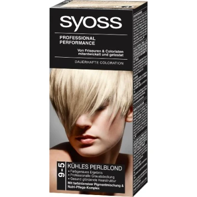 Afbeelding van Syoss Professional Performance Coloration 9 5 Cool parelblond niveau 3, per stuk verpakt (1 stuk)
