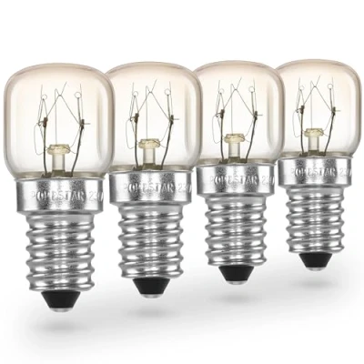 Afbeelding van Poppstar Ovenlamp E14 15W Hittebestendig tot 300 Graden (2700K warm wit, 85lm, T22) 4x Ovenlampen
